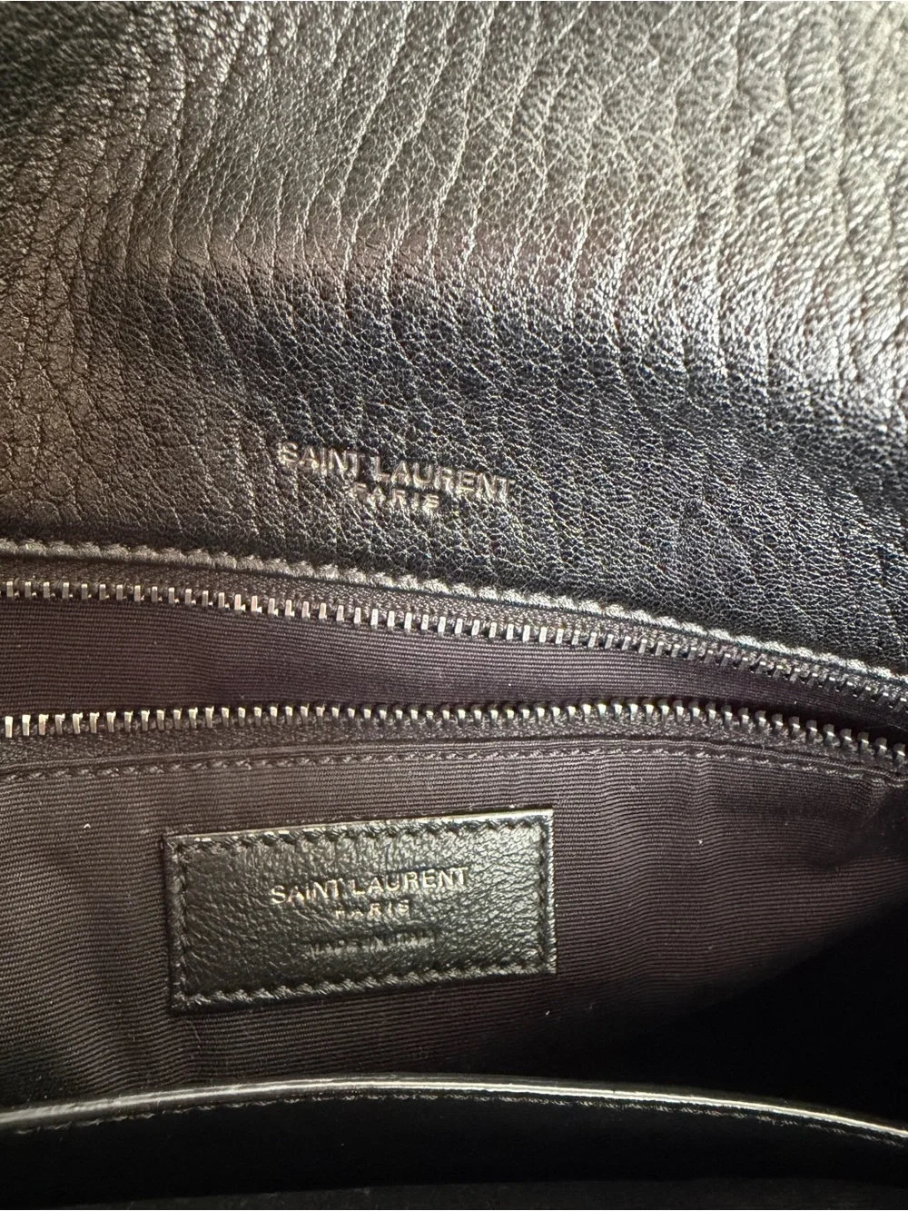 Saint Laurent Black Lamb Niki Signature Leather Shoulder Bag Silver Hardware